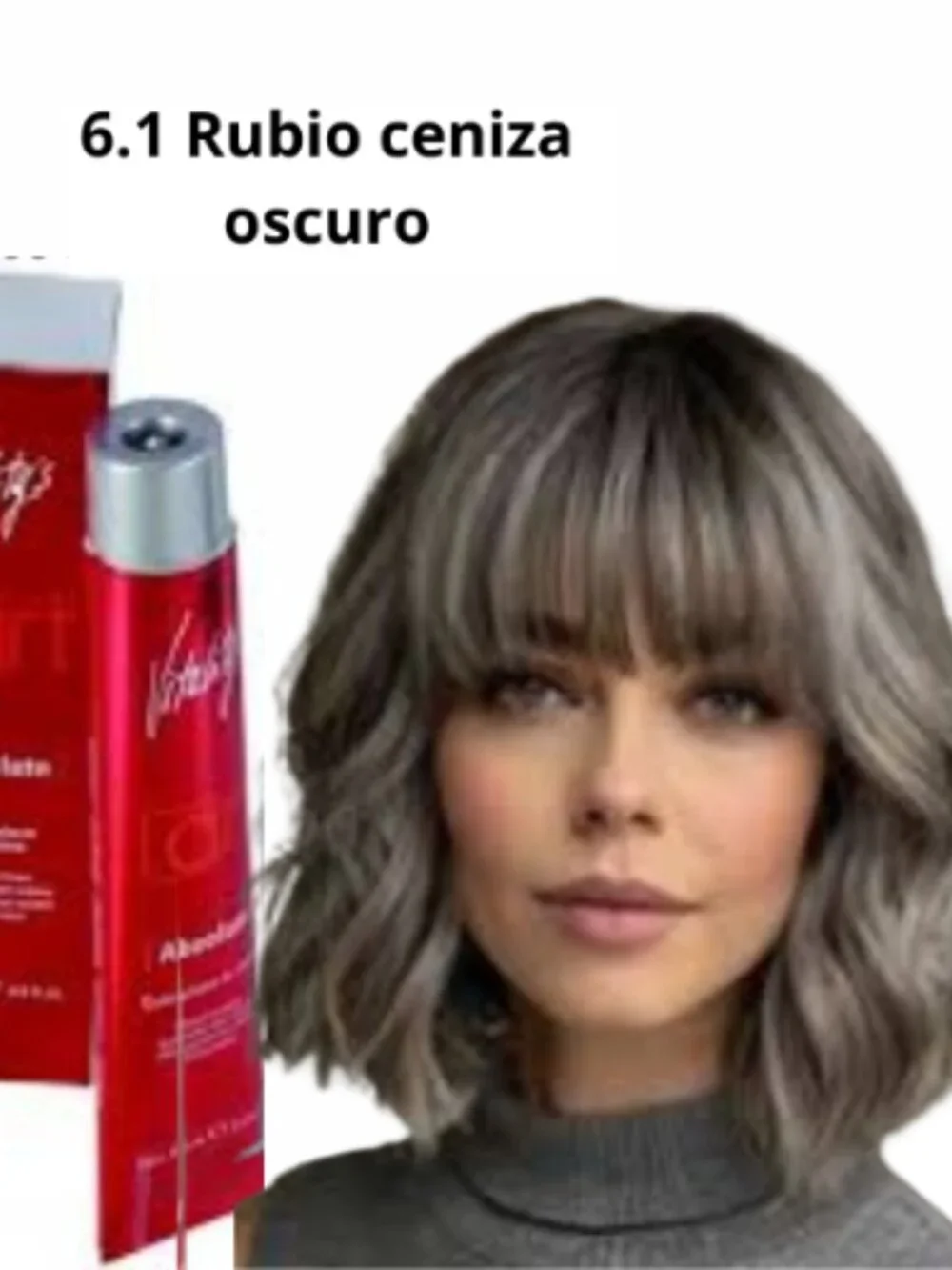 Tinte Vitality's 6.1 Rubio ceniza oscuro colores para cabellos 100 ml